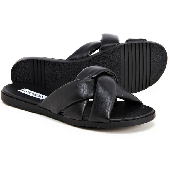 New Steve Madden Women's Salim Slip-On Slide Flat Sandals - Picture 1 of 9